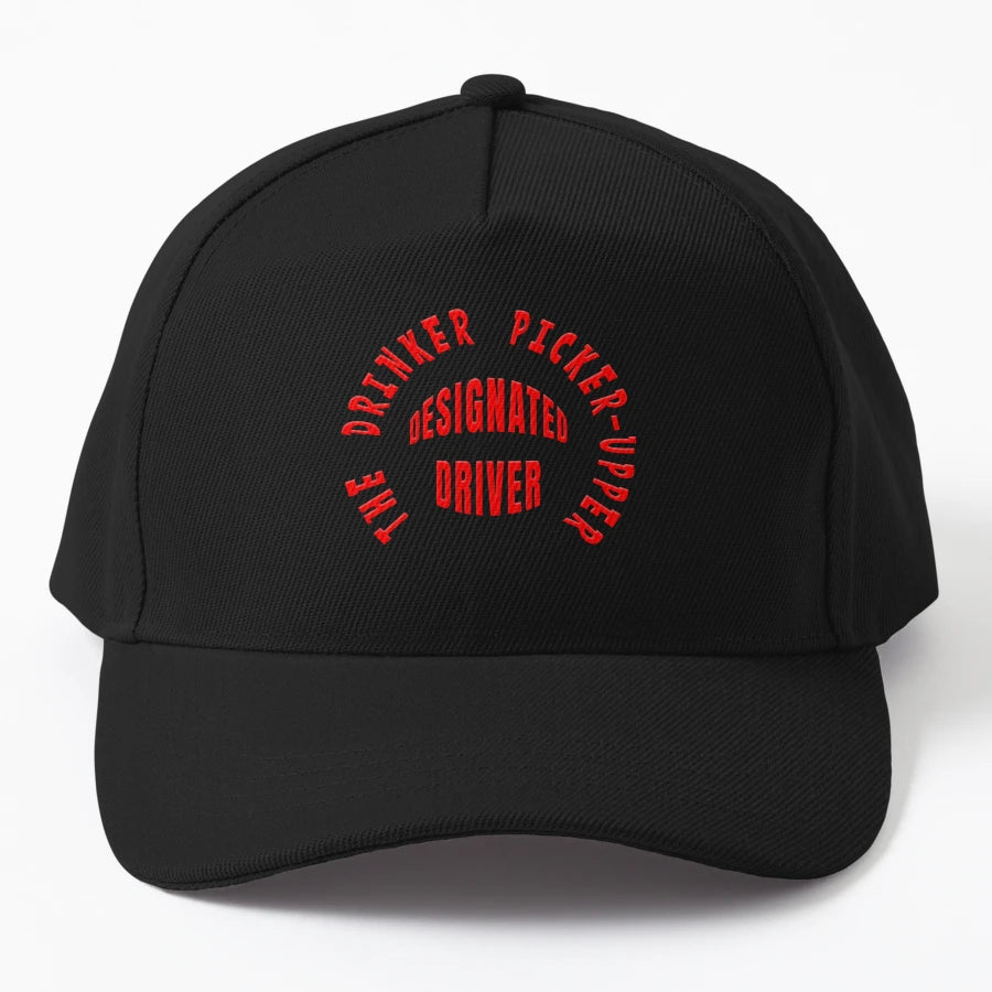 Designated Driver Drinker Picker Upper Denim Baseball Cap - Snapback, Trucker Hat, Dad Hat, Denim Baseball Cap