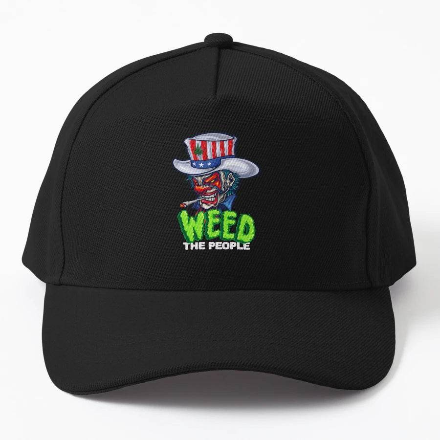 Weed People American Stoner Clown Smoke Font OTTO Dad Hat - Snapback, Trucker Hat, Dad Hat, Denim Baseball Cap