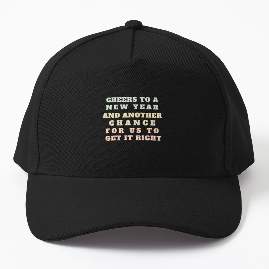 Cheers To New Year And Another Chance Us New Era Snapback - Snapback, Trucker Hat, Dad Hat, Denim Baseball Cap