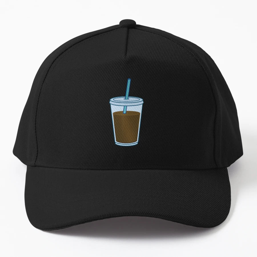 Plastic Coffee Cup Straw Denim Baseball Cap - Aesthetic - Snapback, Trucker Hat, Dad Hat, Denim Baseball Cap
