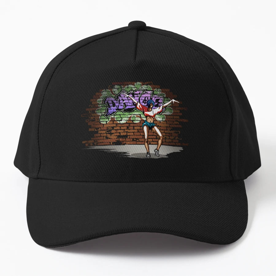 Street Dancer Brick Wall Graffiti Trucker Hat - Unstructured - Snapback, Trucker Hat, Dad Hat, Denim Baseball Cap