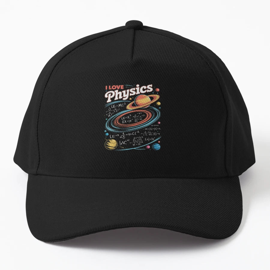 I Love Physics Planetary OTTO Dad Hat - Distressed Premium - Snapback, Trucker Hat, Dad Hat, Denim Baseball Cap