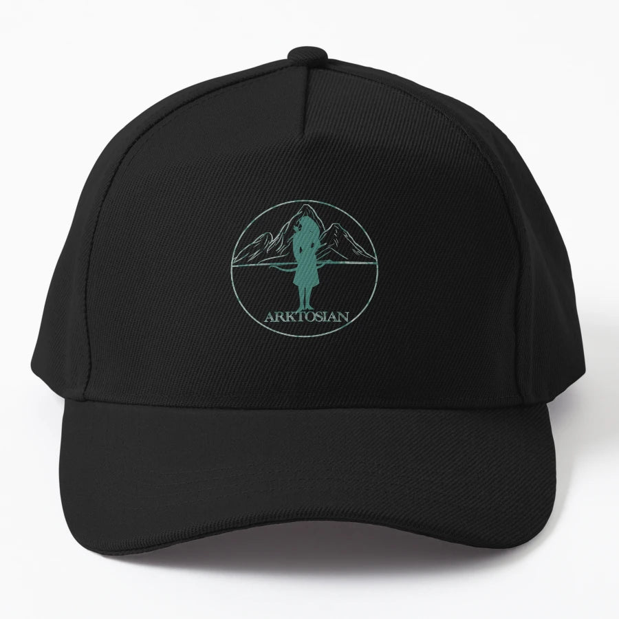 Arktosian Denim Baseball Cap - Unstructured Embroidered Art - Snapback, Trucker Hat, Dad Hat, Denim Baseball Cap