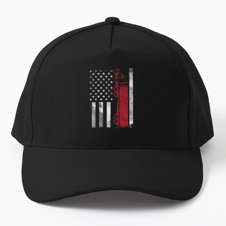 Us American Flag Semi Truck Driver 18 Wheeler Trucker Hat - Snapback, Trucker Hat, Dad Hat, Denim Baseball Cap