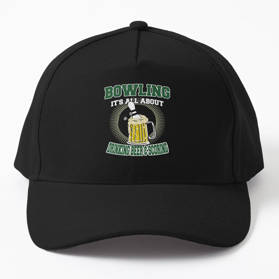Drinking Beer Scoring Bowling OTTO Dad Hat - Breathable Mesh - Snapback, Trucker Hat, Dad Hat, Denim Baseball Cap