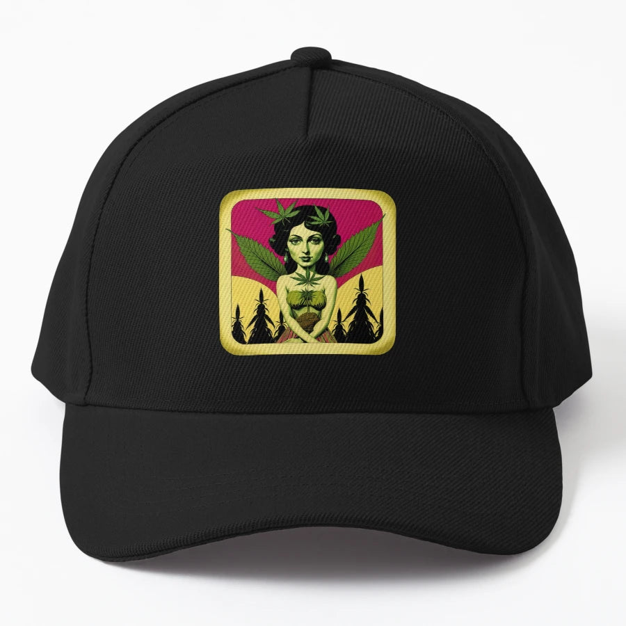 Weed Fairy Denim Baseball Cap - Premium Breathable Design - Snapback, Trucker Hat, Dad Hat, Denim Baseball Cap