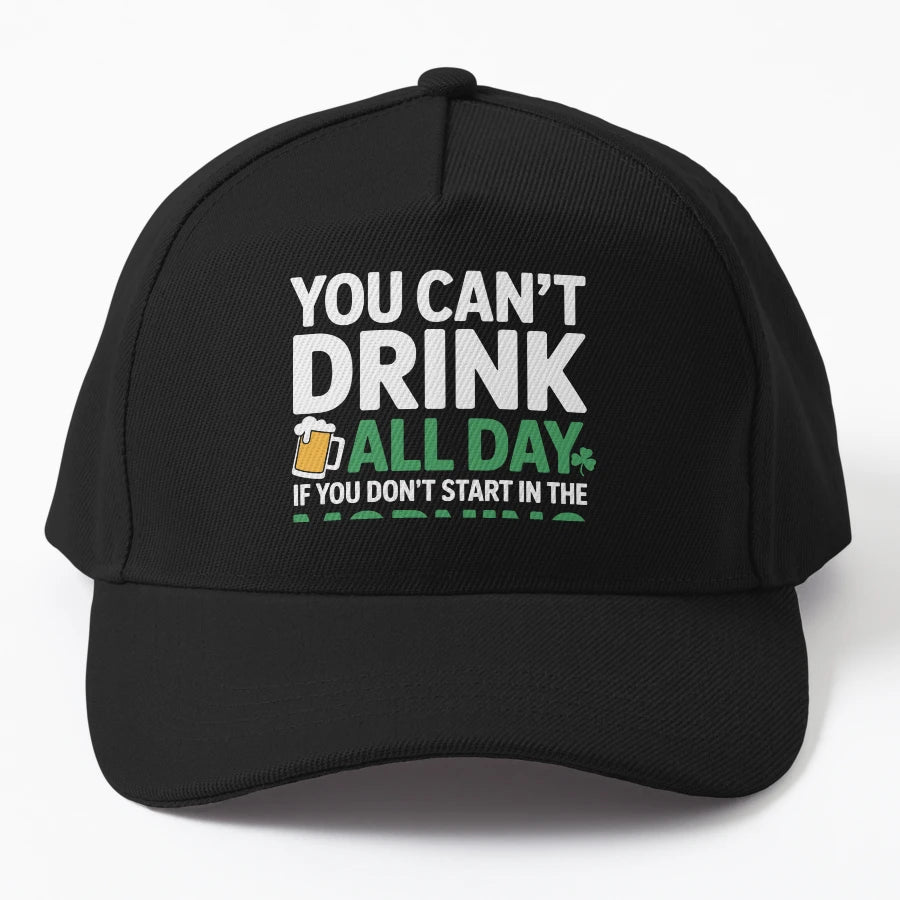 You Cant Drink Day St Patricks Day Funny New Era Snapback - Snapback, Trucker Hat, Dad Hat, Denim Baseball Cap