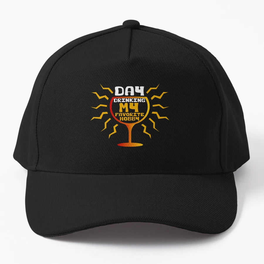 Day Drinking My Favourite Hobby Trend Denim Baseball Cap - Snapback, Trucker Hat, Dad Hat, Denim Baseball Cap