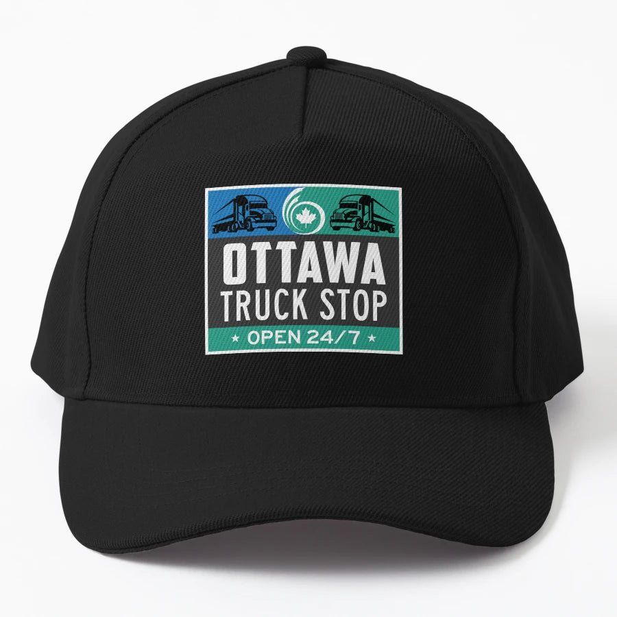 Ottawa Truck Stop Open 24 7 New Era Snapback - Exclusive - Snapback, Trucker Hat, Dad Hat, Denim Baseball Cap