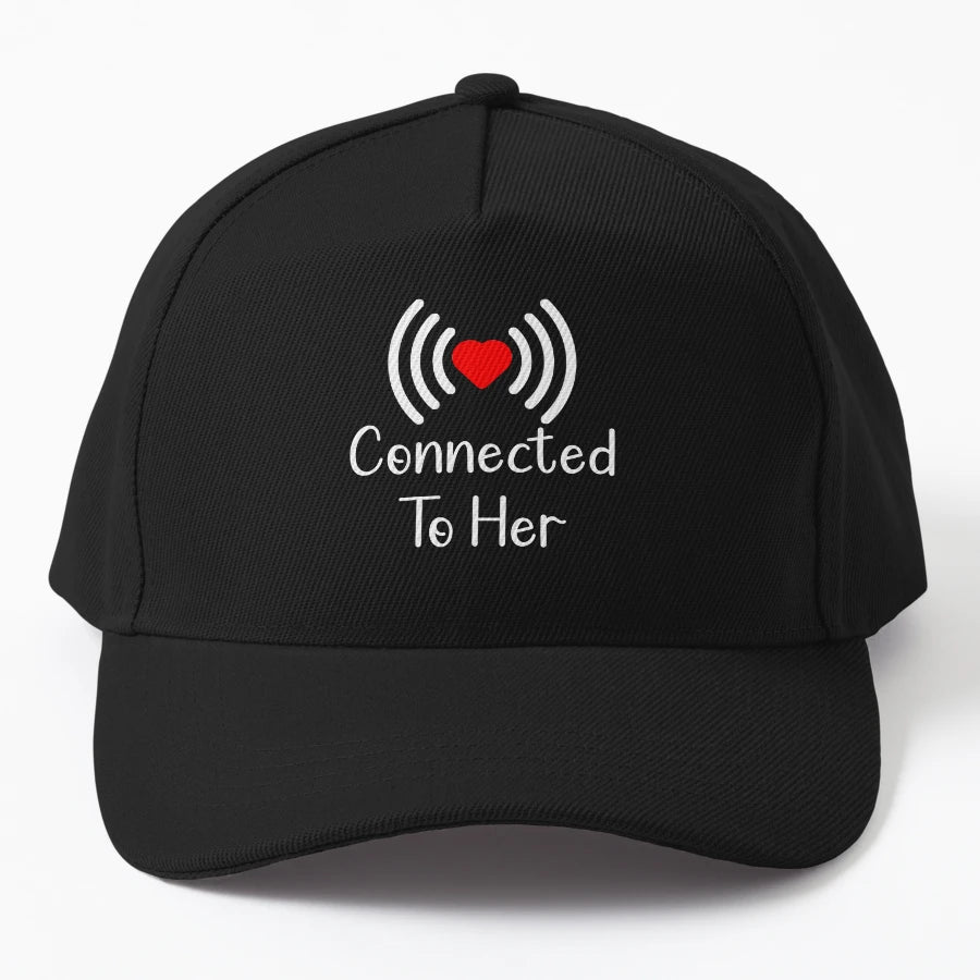 Sarcastic Valentines Dayconnected To Him New Era Snapback - Snapback, Trucker Hat, Dad Hat, Denim Baseball Cap