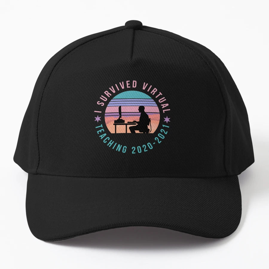 I Survived Virtual Teaching 2020 2021 Back To Trucker Hat - Snapback, Trucker Hat, Dad Hat, Denim Baseball Cap