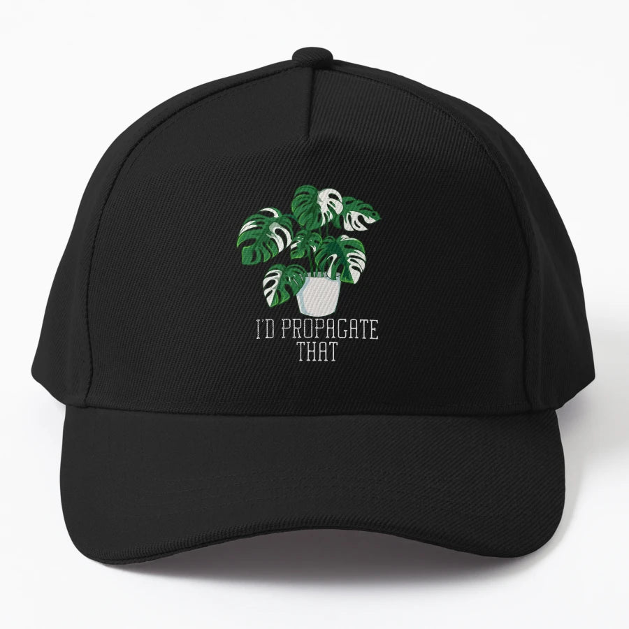 Id Propagate That Funny Crazy Plant Lady Denim Baseball Cap - Snapback, Trucker Hat, Dad Hat, Denim Baseball Cap