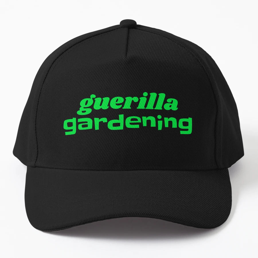 Guerilla Gardening Denim Baseball Cap - Distressed Outdoor - Snapback, Trucker Hat, Dad Hat, Denim Baseball Cap