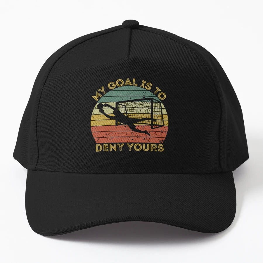 Soccer Goalkeeper My Goal Is To Deny Yours Trucker Hat - Snapback, Trucker Hat, Dad Hat, Denim Baseball Cap