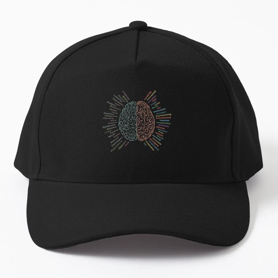 Left And Right Brain Trucker Hat - Unstructured Low-Profile - Snapback, Trucker Hat, Dad Hat, Denim Baseball Cap