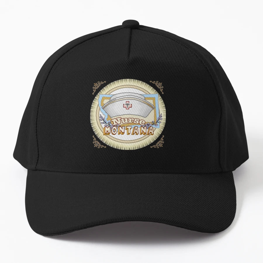 Montana Nurse OTTO Dad Hat - Exclusive Breathable Design - Snapback, Trucker Hat, Dad Hat, Denim Baseball Cap