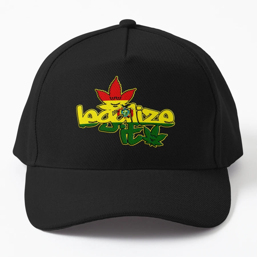 Wacky Leafs Legalize It Bolivia OTTO Dad Hat - Structured - Snapback, Trucker Hat, Dad Hat, Denim Baseball Cap