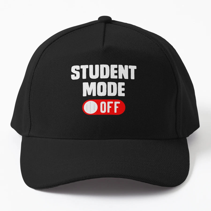 Student Mode Off Last Day School Denim Baseball Cap - Exclus - Snapback, Trucker Hat, Dad Hat, Denim Baseball Cap