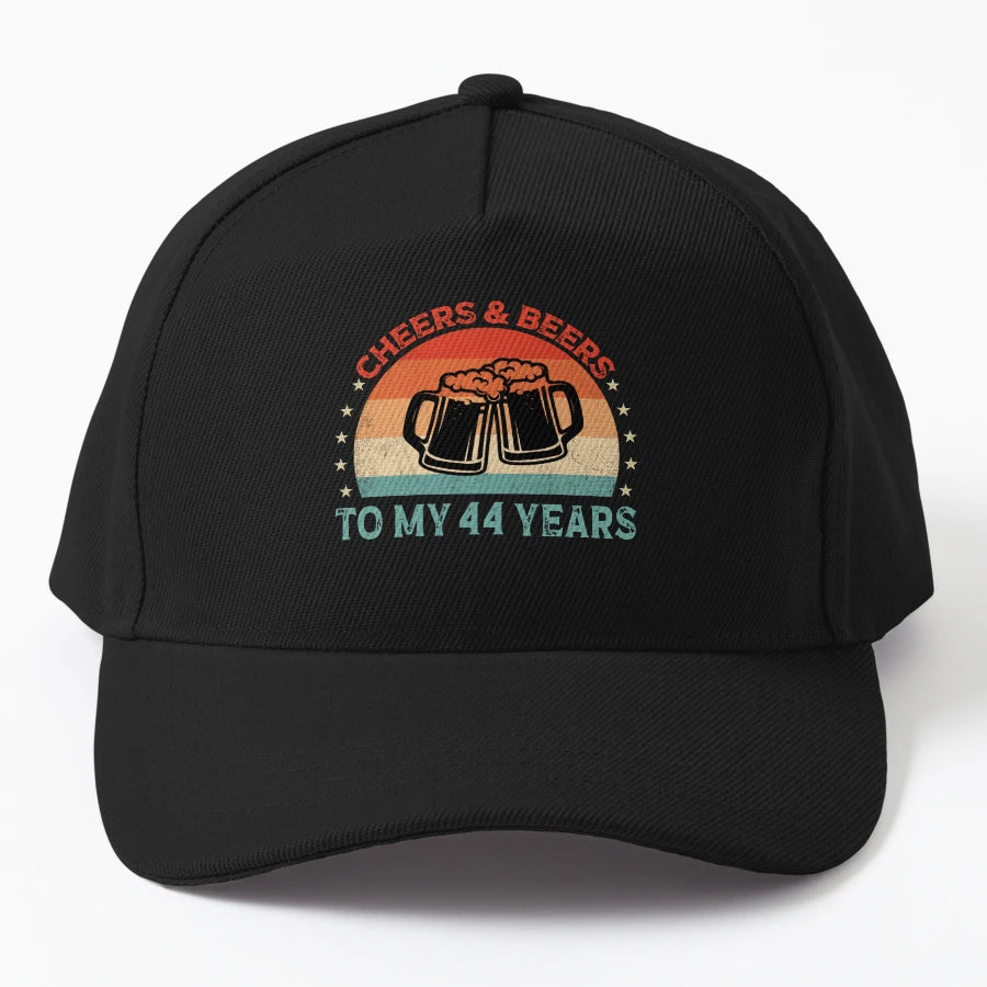 Cheers And Beers To My 44 Years 44 Years New Era Snapback - Snapback, Trucker Hat, Dad Hat, Denim Baseball Cap