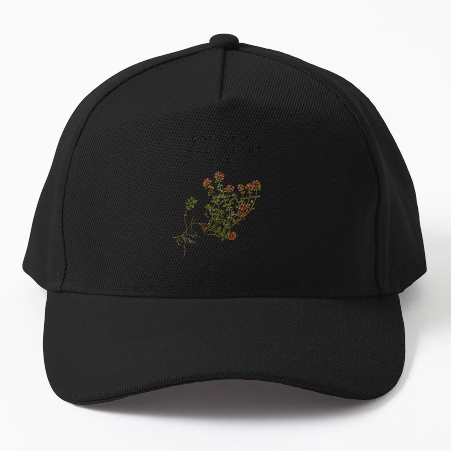 Son Crazy Plant Dad Denim Baseball Cap - Vintage Aesthetic - Snapback, Trucker Hat, Dad Hat, Denim Baseball Cap
