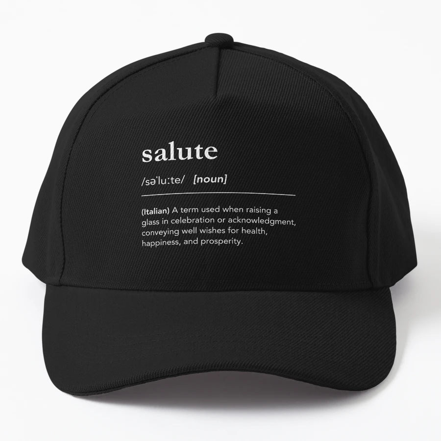 Salute Definition Raise Your Glass Italian New Era Snapback - Snapback, Trucker Hat, Dad Hat, Denim Baseball Cap