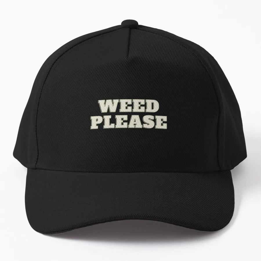Weed Please OTTO Dad Hat - Exclusive Classic Style - Snapback, Trucker Hat, Dad Hat, Denim Baseball Cap