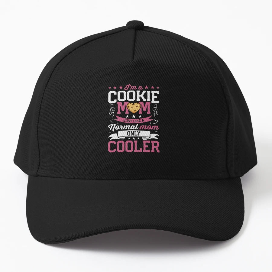 Im Cookie Mom Just Like Normal Mom Shirt Denim Baseball Cap - Snapback, Trucker Hat, Dad Hat, Denim Baseball Cap