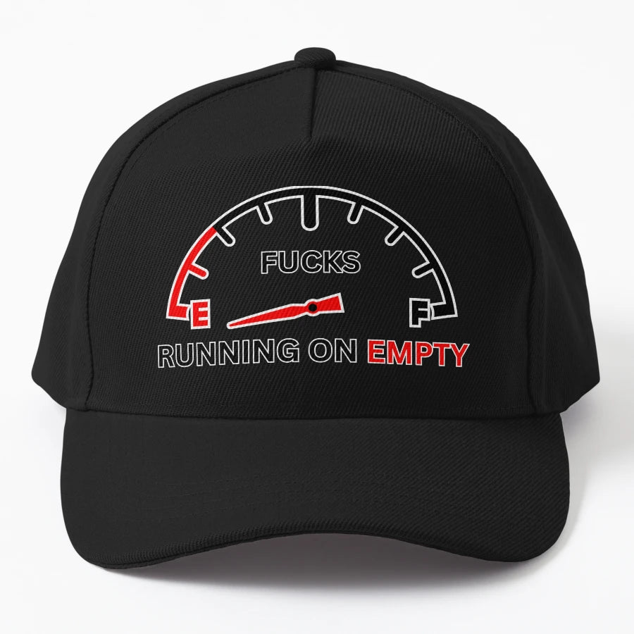 Fucks Running Empty New Era Snapback - Embroidered Design - Snapback, Trucker Hat, Dad Hat, Denim Baseball Cap