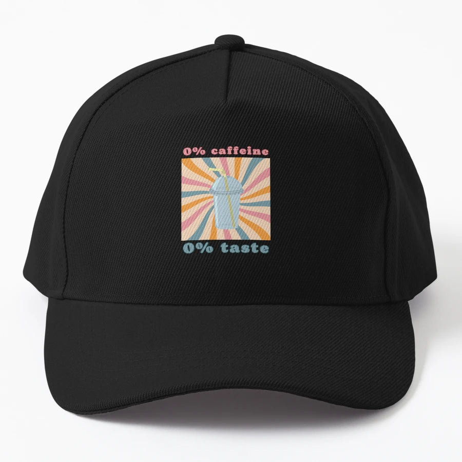 0 Caffeine 0 Taste Design Trucker Hat - Distressed Look - Snapback, Trucker Hat, Dad Hat, Denim Baseball Cap