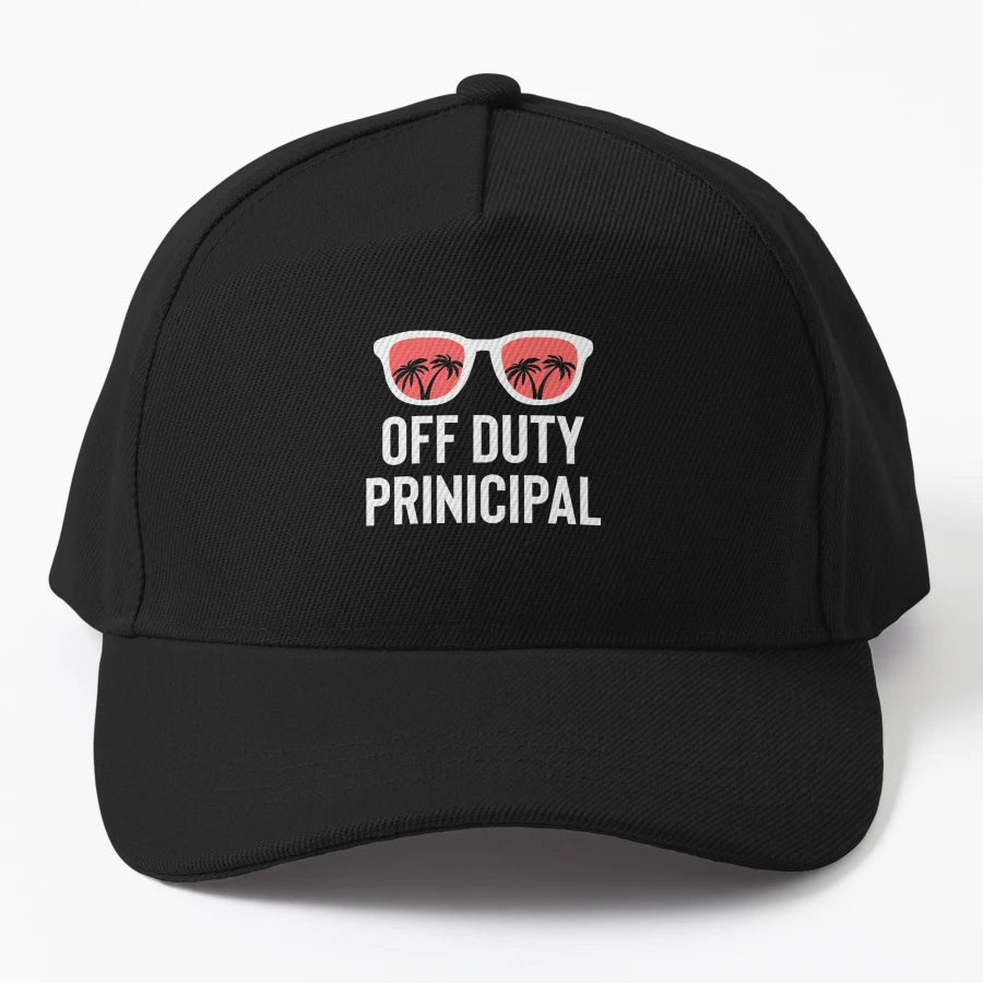 Funny Off Duty Principal Tropical Summer OTTO Dad Hat - Snapback, Trucker Hat, Dad Hat, Denim Baseball Cap