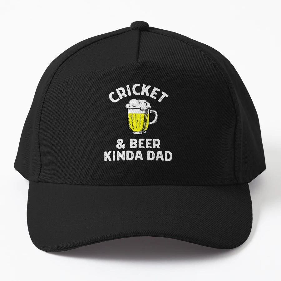 Cricket Beer Kinda Trucker Hat - Low-Profile Fit - Snapback, Trucker Hat, Dad Hat, Denim Baseball Cap