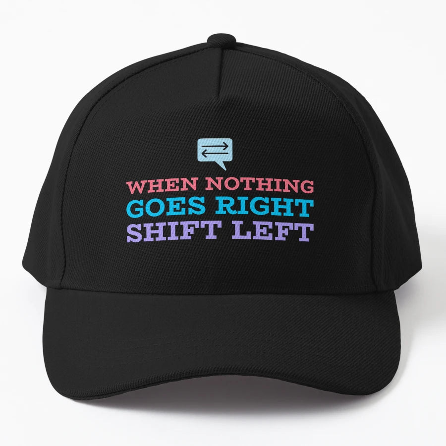When Nothing Goes Right Shift Left New Era Snapback - Vintag - Snapback, Trucker Hat, Dad Hat, Denim Baseball Cap