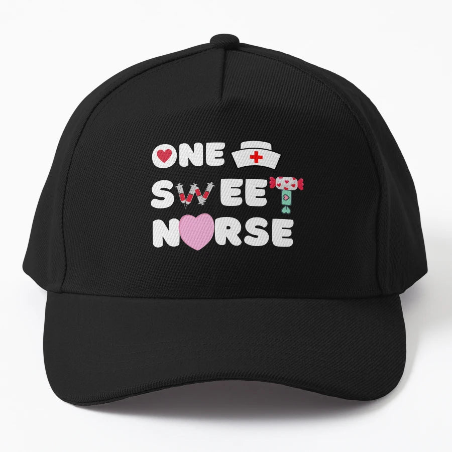 One Sweet Nurse Valentines Day OTTO Dad Hat - Unstructured - Snapback, Trucker Hat, Dad Hat, Denim Baseball Cap