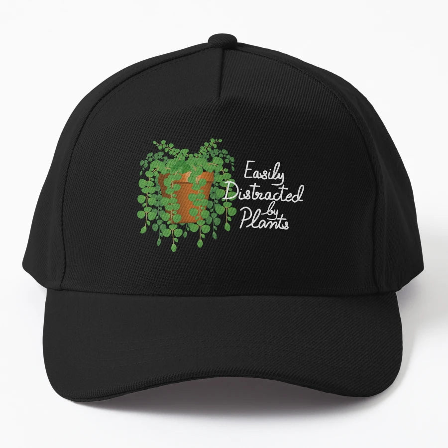 Easily Distracted OTTO Dad Hat - Structured Embroidered Art - Snapback, Trucker Hat, Dad Hat, Denim Baseball Cap