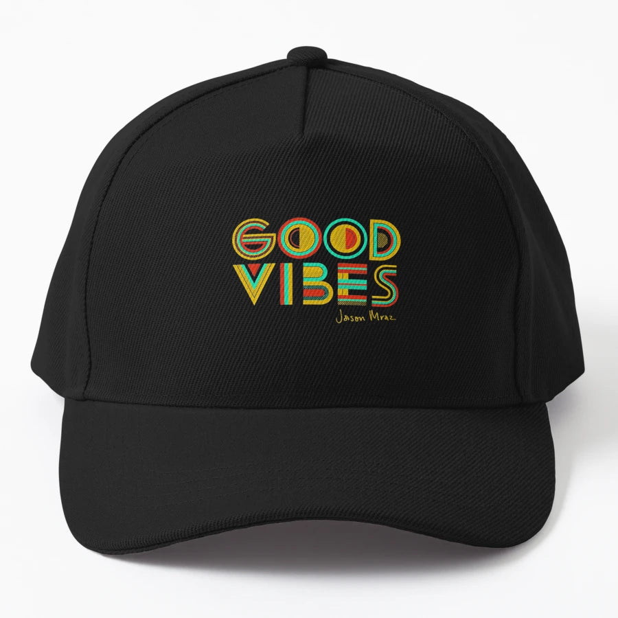 Mraz Groovy Vibes Trucker Hat - Adjustable Fit - Snapback, Trucker Hat, Dad Hat, Denim Baseball Cap