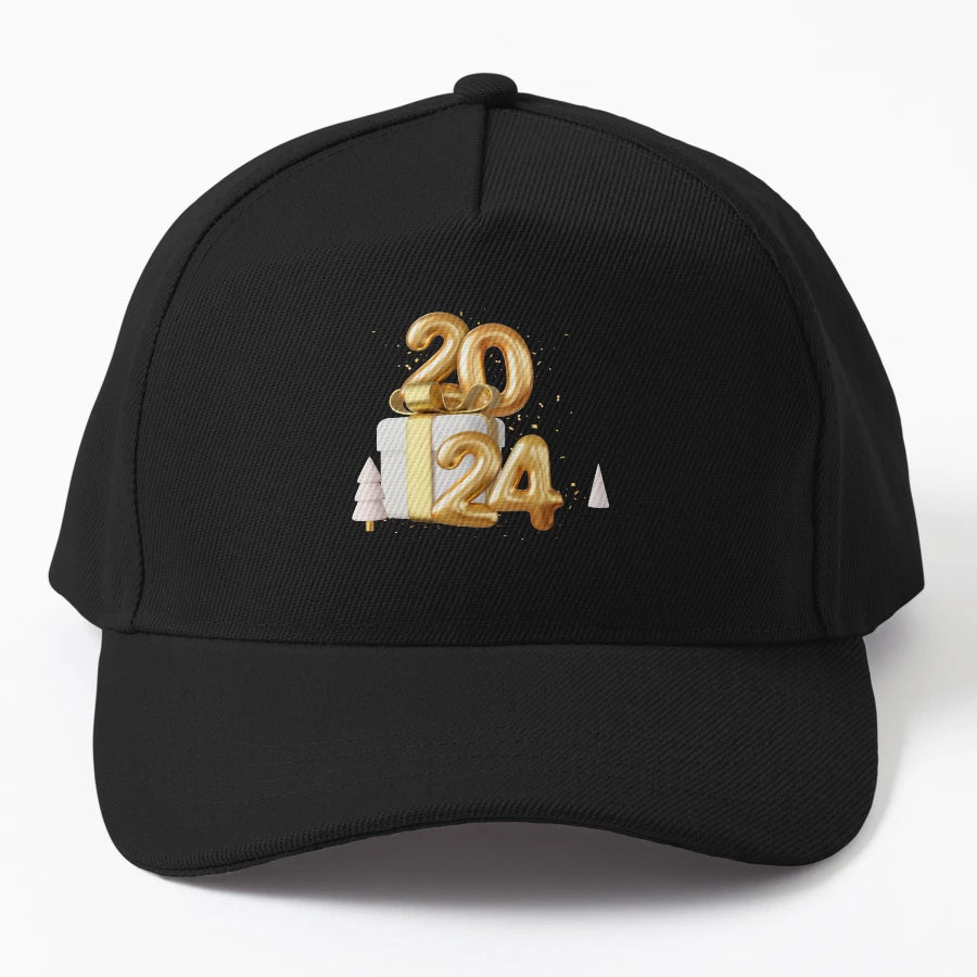 2024 Happy New Year Celebration Denim Baseball Cap - Snapback, Trucker Hat, Dad Hat, Denim Baseball Cap