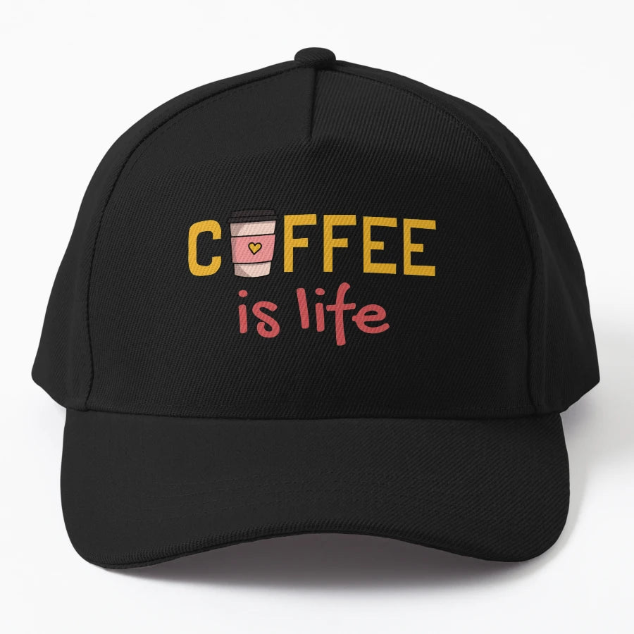 Coffee Is Life Trucker Hat - Vintage Style - Snapback, Trucker Hat, Dad Hat, Denim Baseball Cap