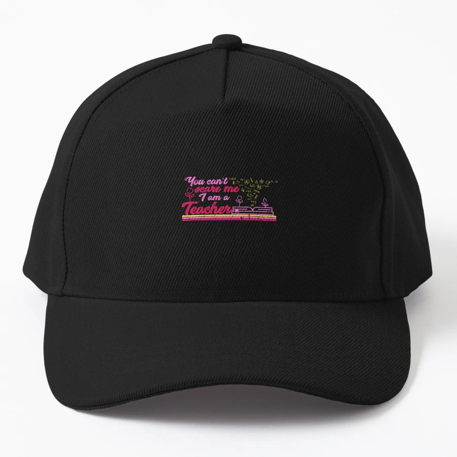 You Cant Scare Me I Am Teacher New Era Snapback - Structured - Snapback, Trucker Hat, Dad Hat, Denim Baseball Cap