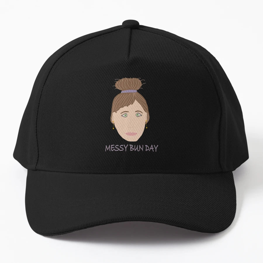 Messy Bun Day OTTO Dad Hat - Minimalist Style - Snapback, Trucker Hat, Dad Hat, Denim Baseball Cap