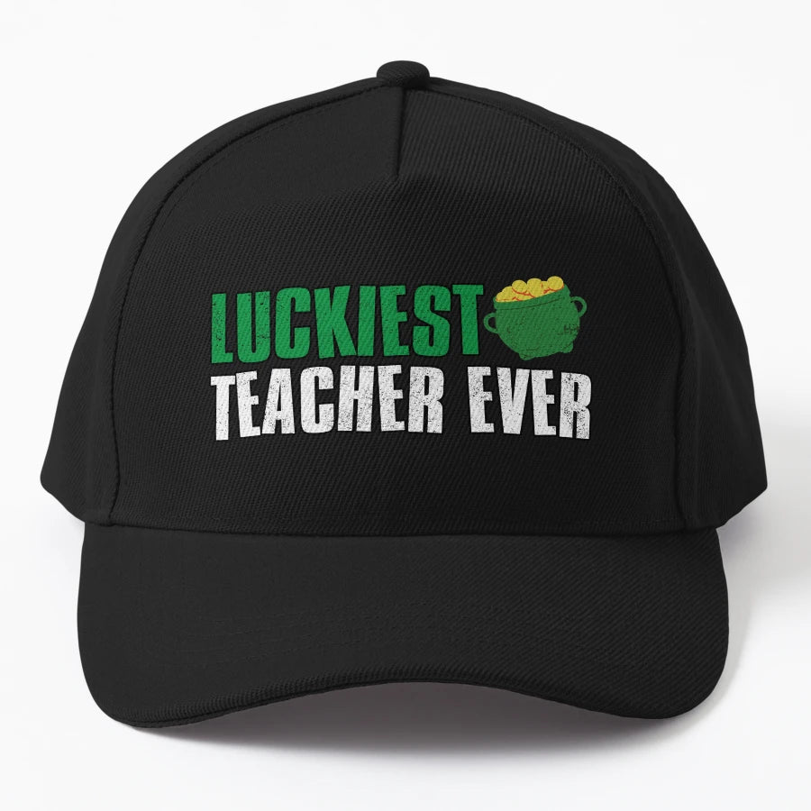 Luckiest Teacher Ever St Patricks Day Gift New Era Snapback - Snapback, Trucker Hat, Dad Hat, Denim Baseball Cap
