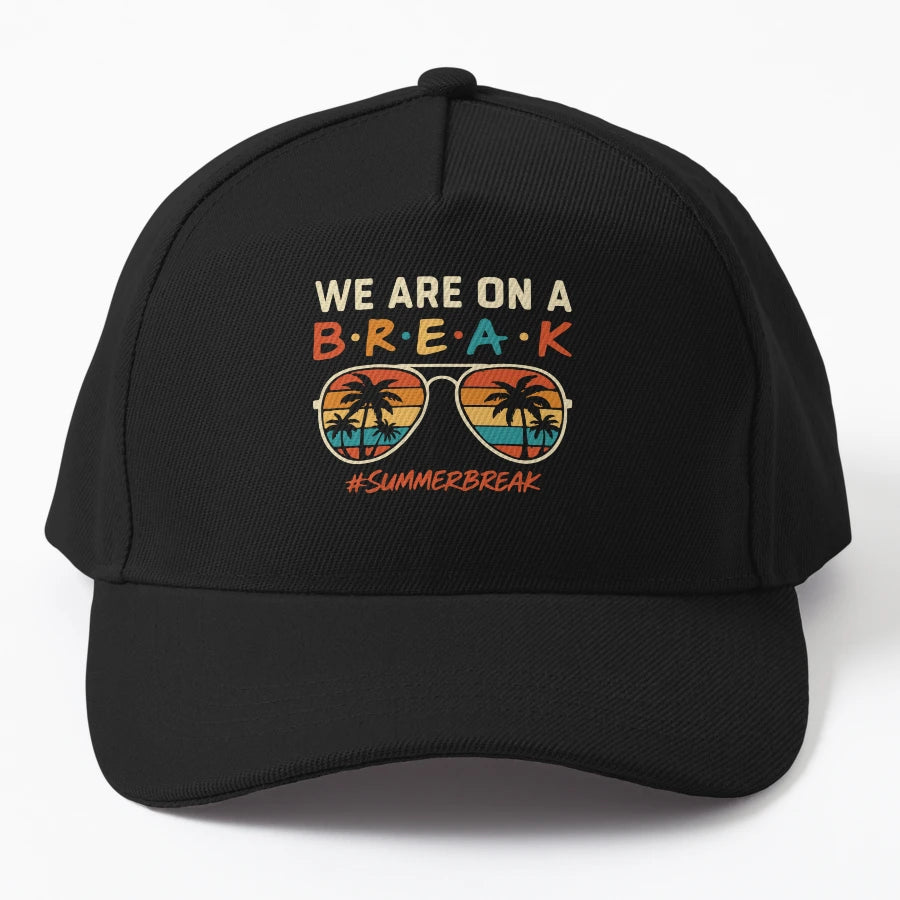 We Are Break Funny Teacher Life Summer Break OTTO Dad Hat - Snapback, Trucker Hat, Dad Hat, Denim Baseball Cap