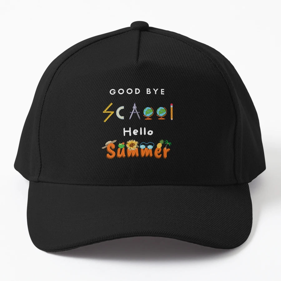 Good Bye School Hello Summer Funny And Cute T OTTO Dad Hat - Snapback, Trucker Hat, Dad Hat, Denim Baseball Cap