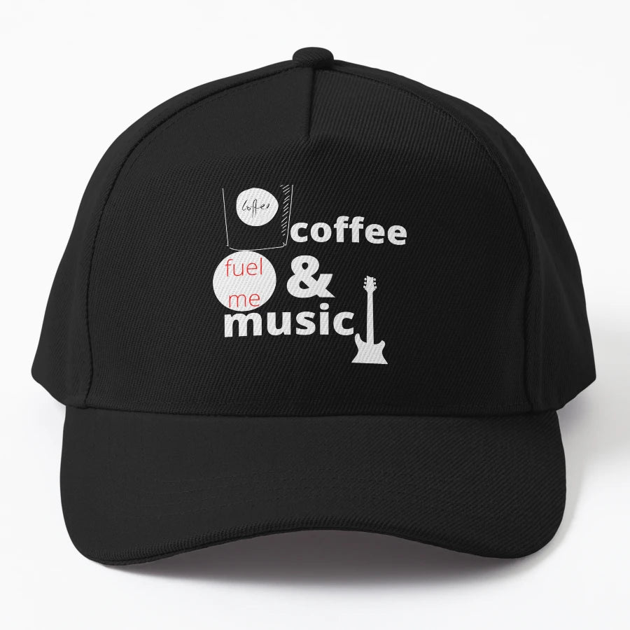 Fuel Me Coffee Music OTTO Dad Hat - Structured Breathable - Snapback, Trucker Hat, Dad Hat, Denim Baseball Cap