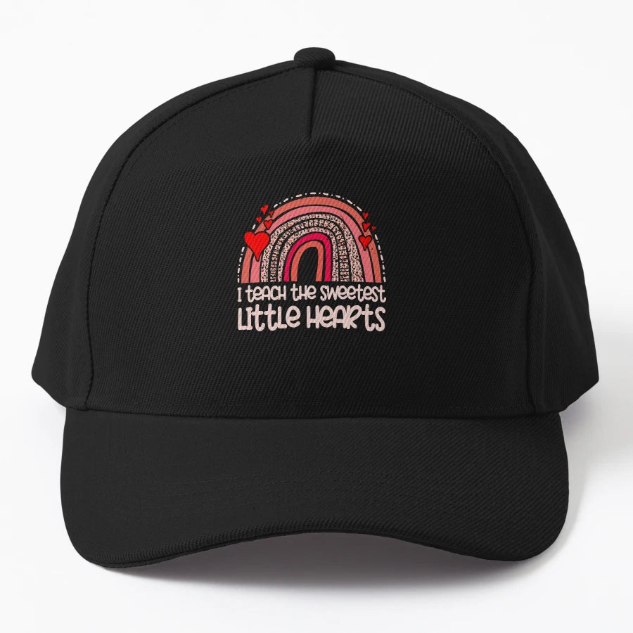 I Teach Sweetest Hearts Rainbow Teacher New Era Snapback - Snapback, Trucker Hat, Dad Hat, Denim Baseball Cap
