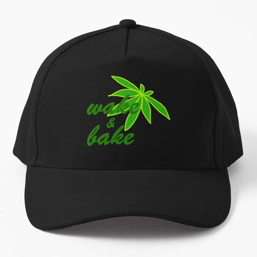 Wake Bake New Era Snapback - Vintage Aesthetic Unique Art - Snapback, Trucker Hat, Dad Hat, Denim Baseball Cap