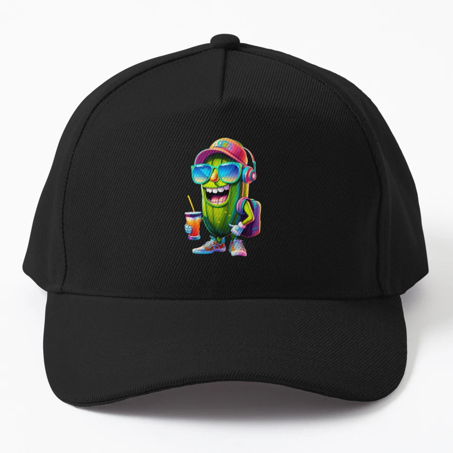 Cool Cucumber Denim Baseball Cap - Low-Profile Fit - Snapback, Trucker Hat, Dad Hat, Denim Baseball Cap