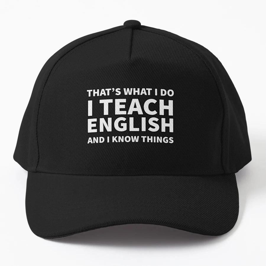 Thats What I Do I Teach English And I Know New Era Snapback - Snapback, Trucker Hat, Dad Hat, Denim Baseball Cap