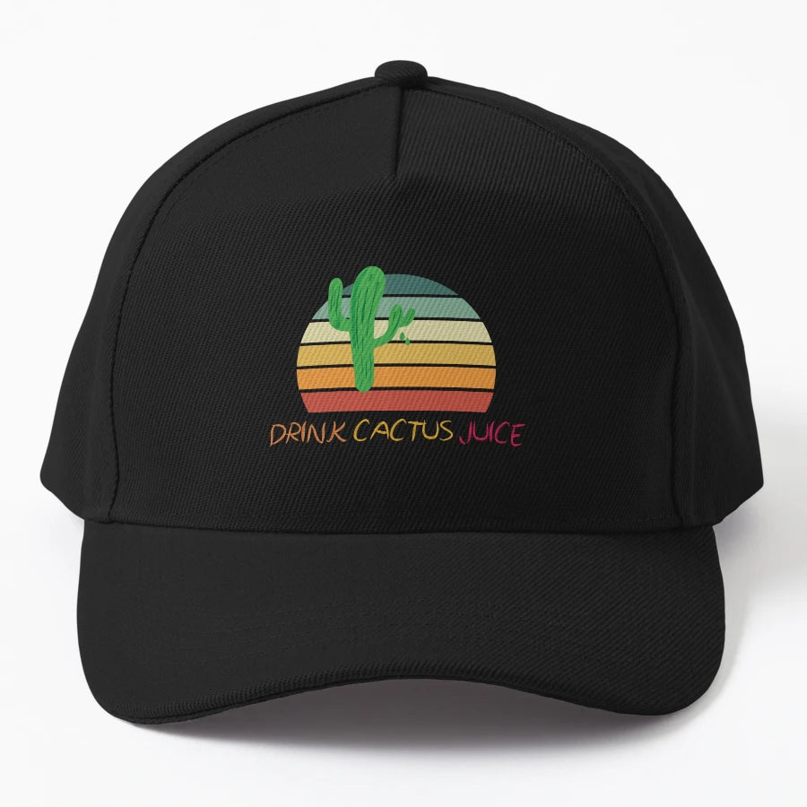 Drink Cactus Juice Trucker Hat - Minimalist Style - Snapback, Trucker Hat, Dad Hat, Denim Baseball Cap