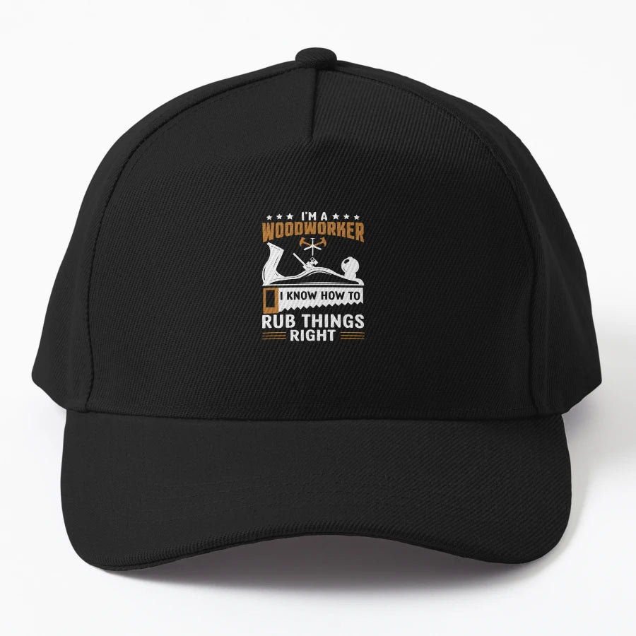 Im Woodworker Carpenters Carpentry Denim Baseball Cap - Snapback, Trucker Hat, Dad Hat, Denim Baseball Cap