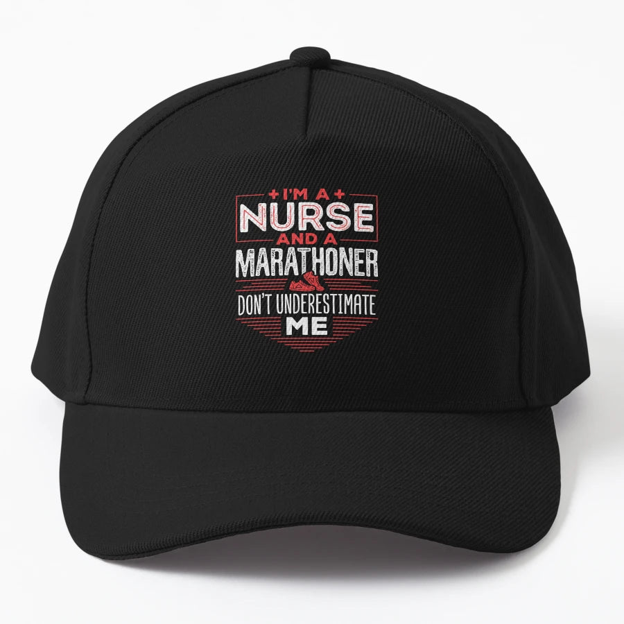 Im Nurse And Marathoner Dont Underestimate New Era Snapback - Snapback, Trucker Hat, Dad Hat, Denim Baseball Cap